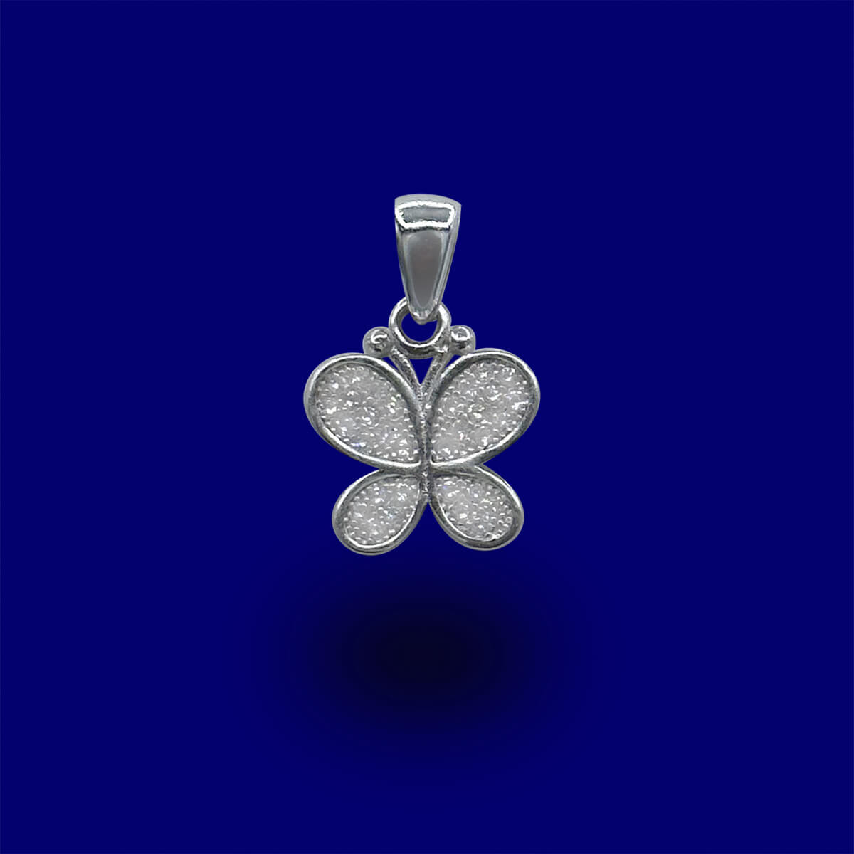 Sterling Silver & Diamonique Butterfly Pendant