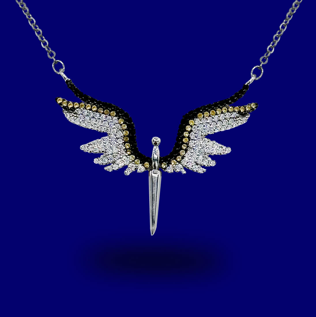 Sterling Silver & Diamonique Phoenix Fire Necklace