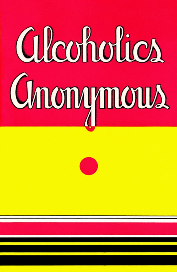 A book cover with the words alcoholics anonymous on it.