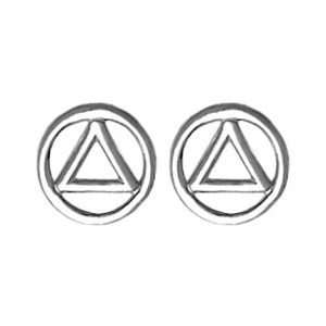Buy AA Sterling Silver Stud Earrings with Small-Sized AA Symbols