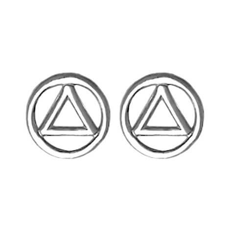 Buy AA Sterling Silver Stud Earrings with Small-Sized AA Symbols