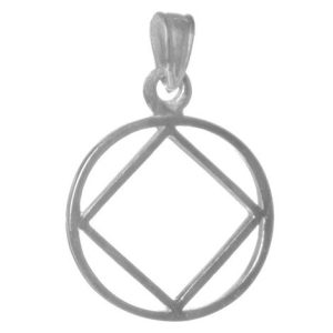 NA Medium-Sized Sterling Silver Narcotics Anonymous Symbol Pendant