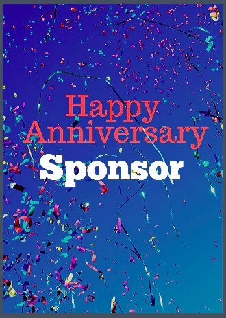 Sobriety Cards - Happy Anniversary / Sponsor