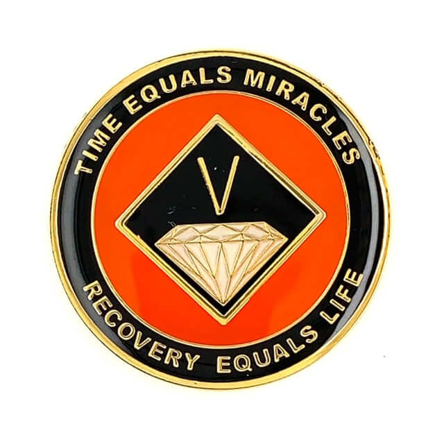 Orange & Black NA Medallion (1-50 Years)