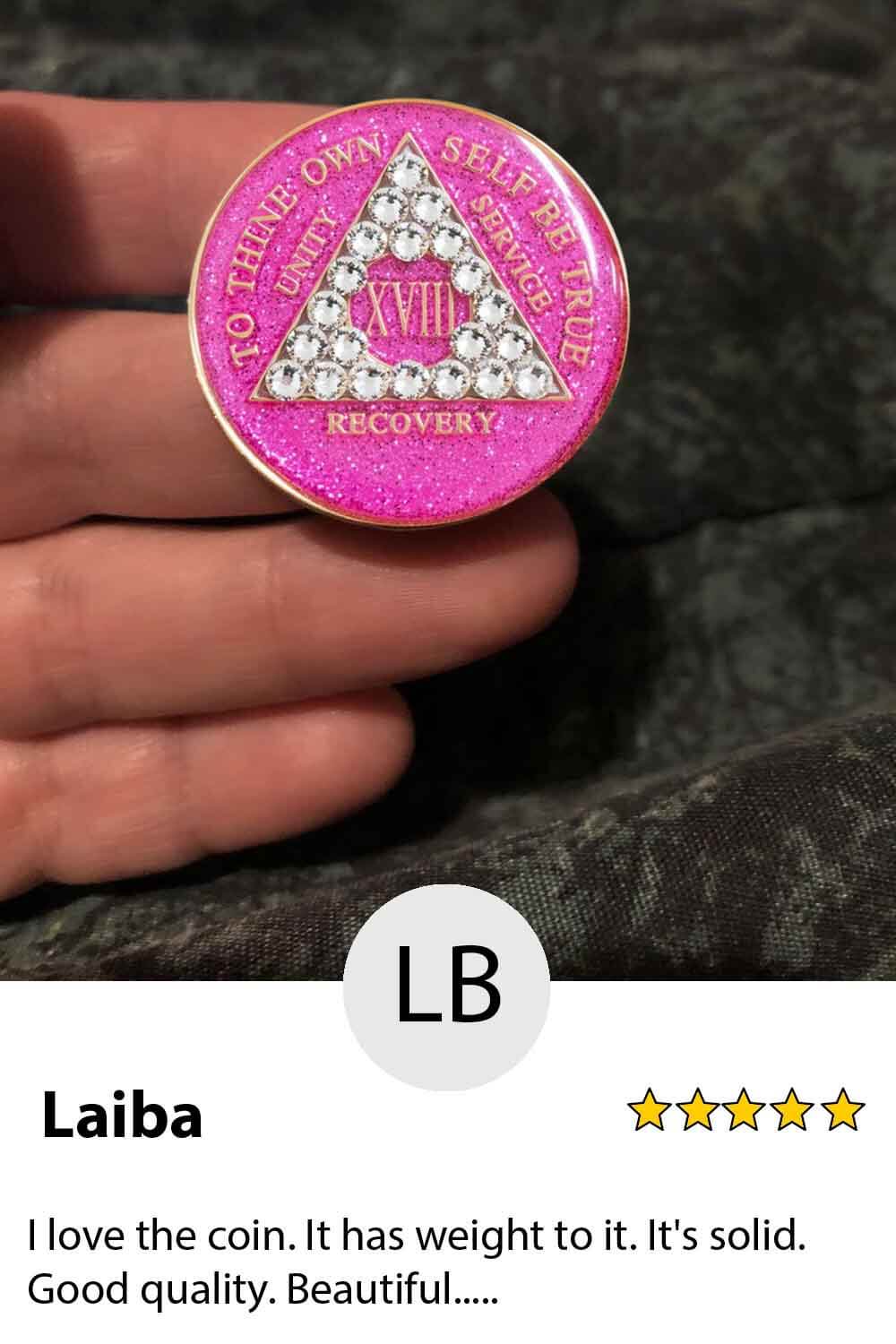 AA Aurora Borealis Bling Crystallized Glitter Pink Triplate - Review