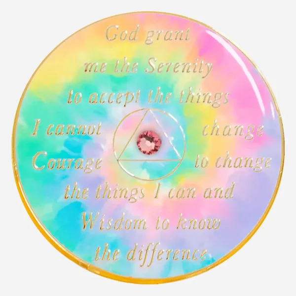 AA Medallion - Psychic Change/Rose Crystals (Available from 1-20 Years) - Image 2