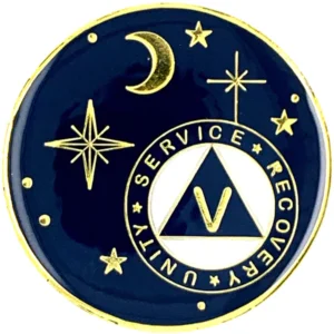 Moon & Stars AA Medallion - Front